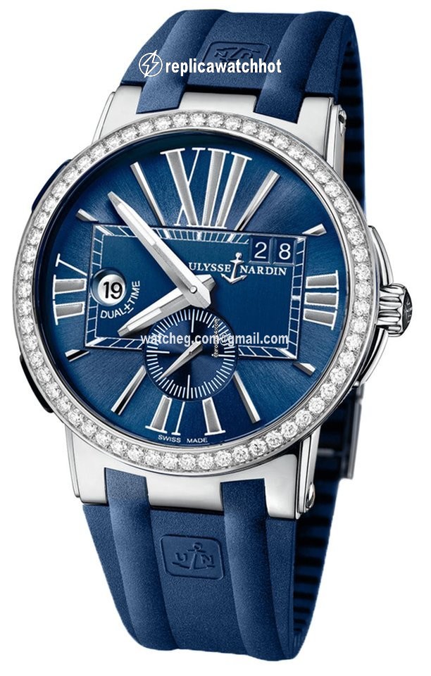 Ulysse Nardin Executive Dual Time Mens watch Unisex Automatic Steel 243-00B-3 43