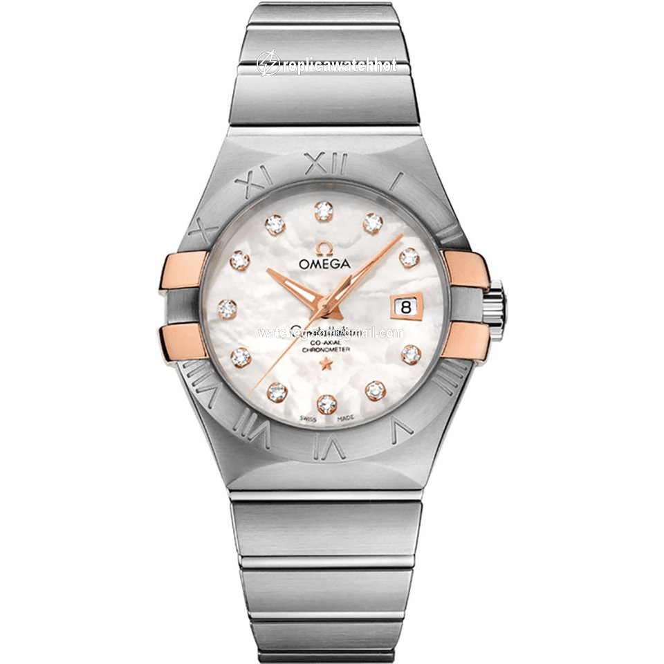 Omega Constellation Ladies Womens watch Automatic Gold Steel 123.20.31.20.55.003