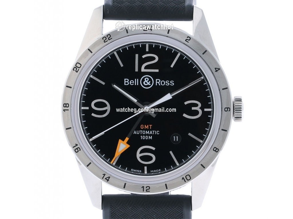 Bell & Ross BR V1 Mens watch Unisex Automatic Steel BRV123-BL-GMT SRB
