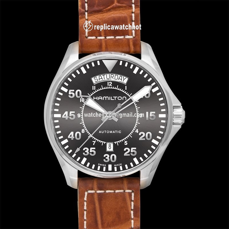 Hamilton Khaki Pilot Day Date Mens watch Unisex Automatic Steel H64615585