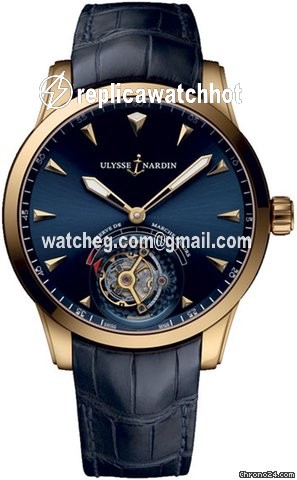 Ulysse Nardin Classic Ulysse Anchor Tourbillon Mens watch Unisex Manual winding Rose gold 1782-133-93
