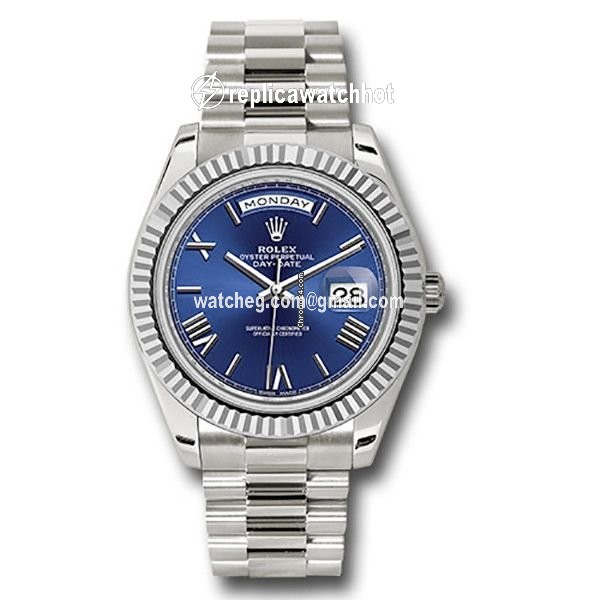 Rolex Day-Date 40 Mens watch Unisex White gold Automatic 228239 BLRP