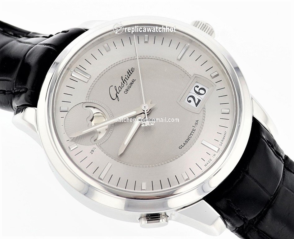 Glashtte Original Senator Panorama Date Moon Phase Mens watch Unisex Automatic Steel 100-04-04-02-04