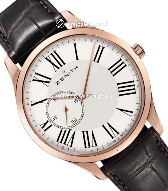 Zenith Elite Ultra Thin Mens watch Unisex Automatic Rose gold 18.2010.681-11.C498