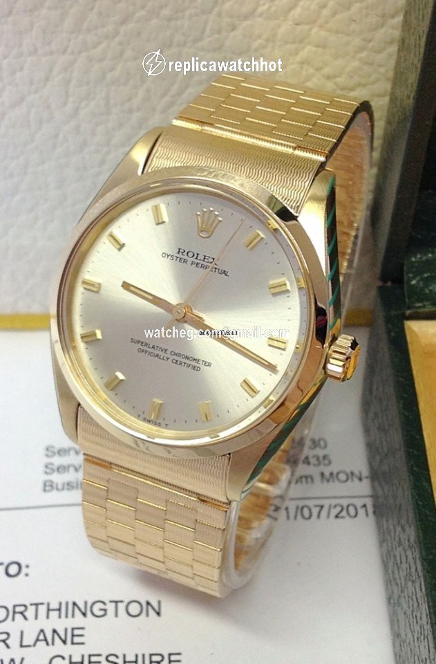 Rolex Oyster Perpetual 34 Mens watch Unisex Yellow gold Automatic 1002