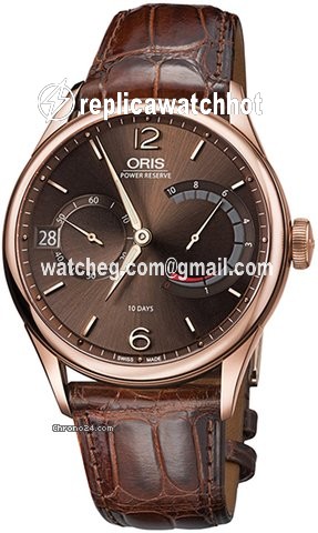 Oris Artelier Calibre 111 Mens watch Unisex Manual winding Rose gold 01 111 7700 6062-Set 1 23 86