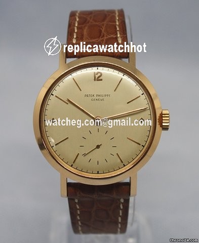 Patek Philippe Calatrava Mens watch Unisex Manual winding Rose gold 2458
