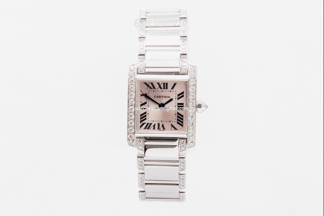 Cartier Tank Francaise Womens watch Quartz White gold WE1002SF