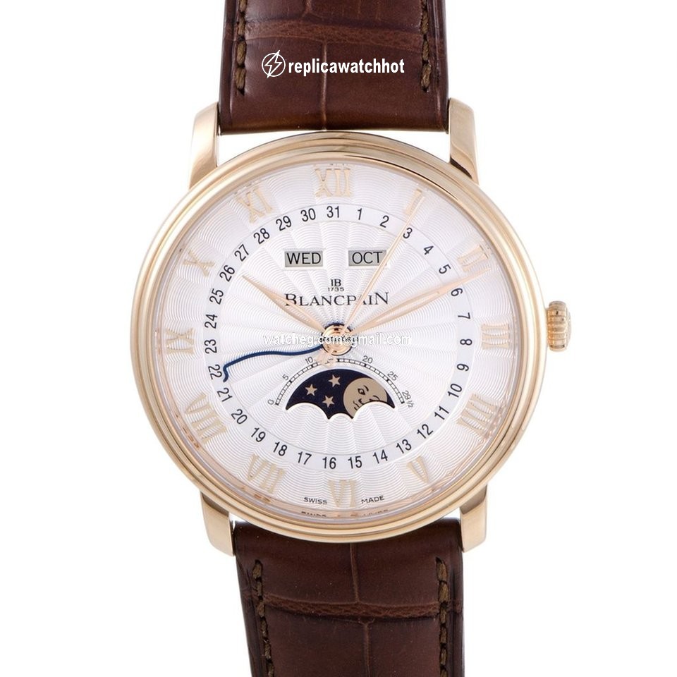 Blancpain Villeret Quantieme Complet Mens watch Unisex Automatic Rose gold 6664-3642-55B
