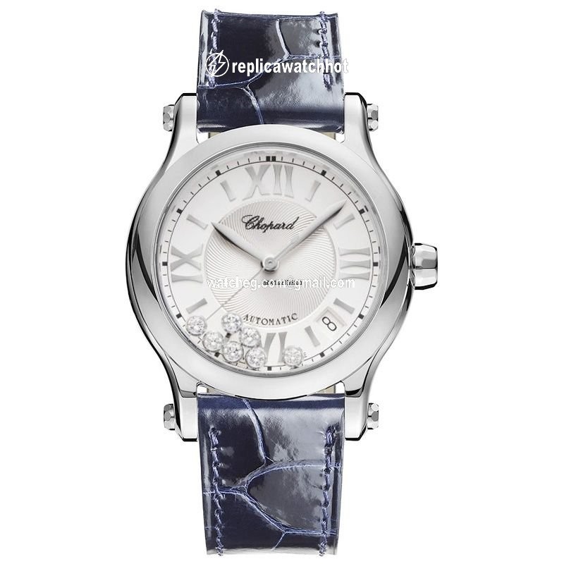 Chopard Happy Sport Womens watch Automatic Steel 278559-3001 BLUE