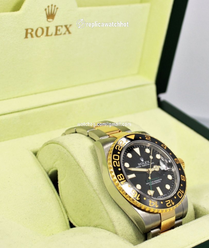 Rolex GMT-Master II Mens watch Unisex Gold Steel Automatic 116713 LN 2