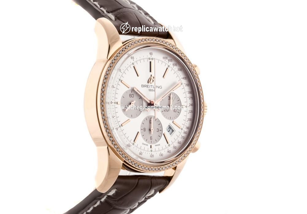 Breitling Transocean Chronograph Mens watch Unisex Automatic Rose gold RB015253 G738 2