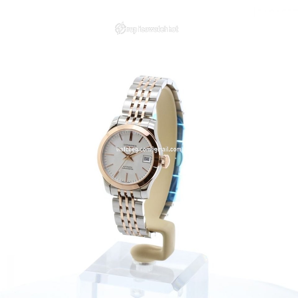 Longines Record Womens watch Automatic Gold Steel L2.320.5.72.7 2