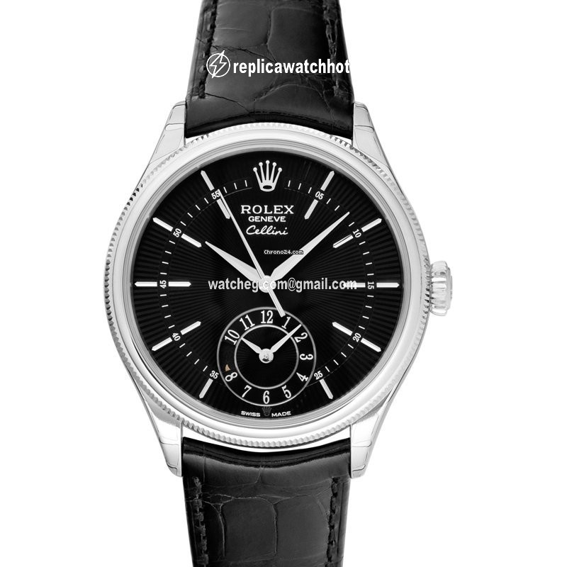 Rolex Cellini Dual Time Mens watch Unisex White gold Automatic 50529 2 2