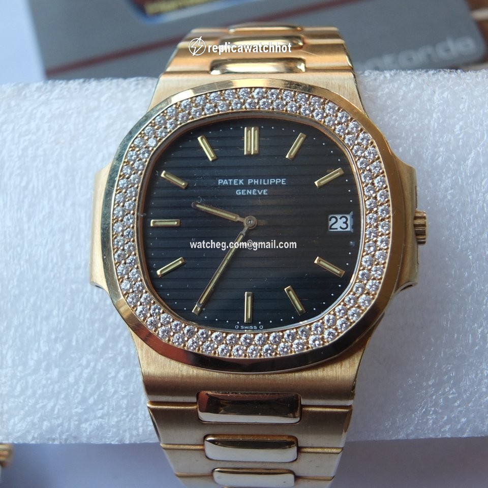 Patek Philippe Nautilus Mens watch Unisex Automatic Yellow gold 3700 3 Nautilus Blue original Steinbesatz 2