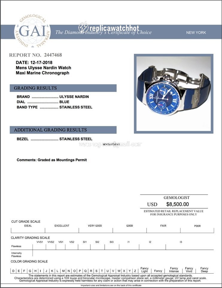 Ulysse Nardin Marine Chronograph Mens watch Unisex Automatic Steel 353-66 323 2