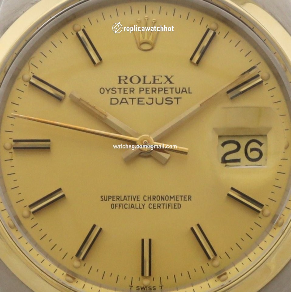 Rolex Datejust 36 Mens watch Unisex Gold Steel Automatic 16003 2