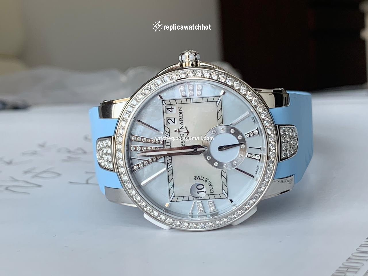 Ulysse Nardin Executive Dual Time Lady Womens watch Automatic Steel 243-10B 393 2