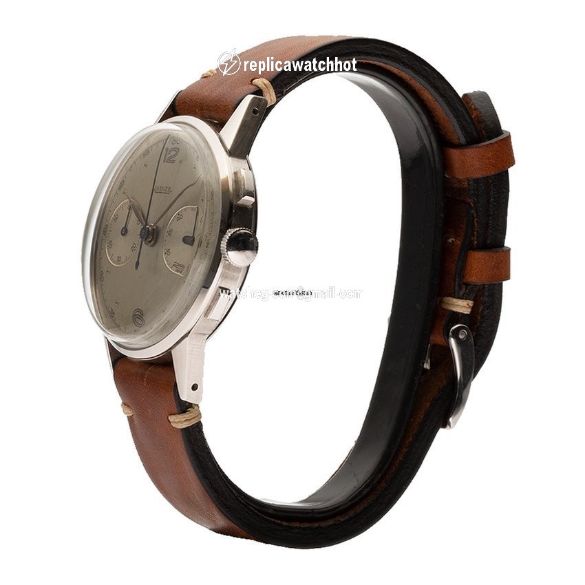 Jaeger-LeCoultre Mens watch Unisex Manual winding Steel Jaeger Le Coultre Chronograph Vintage Watch 2