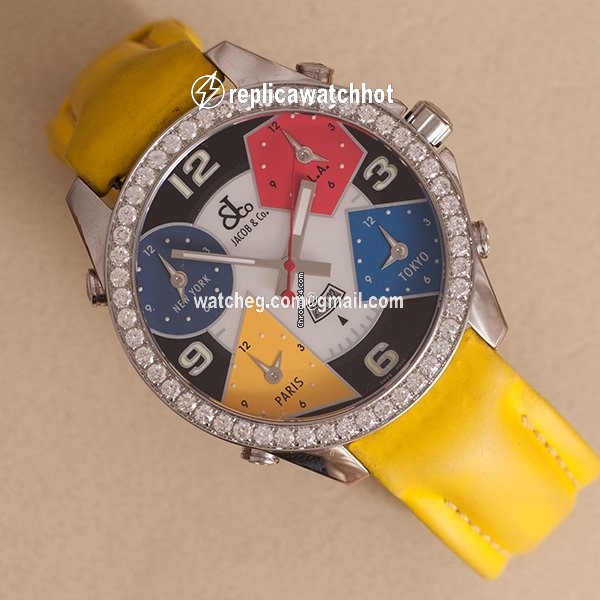 Jacob & Co. Five Time Zone Mens watch Unisex Quartz Steel JC.4 2