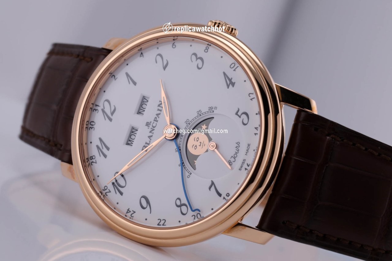 Blancpain Villeret Quantieme Complet Mens watch Unisex Automatic Rose gold 6639A-3631-55B 2