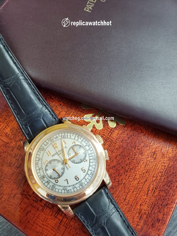 Patek Philippe Chronograph Mens watch Unisex Manual winding Rose gold 5070R 2