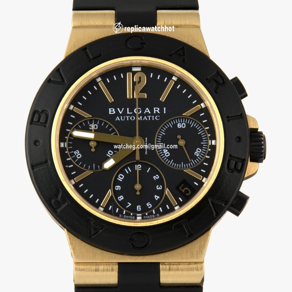 Bulgari Diagono Mens watch Unisex Automatic Yellow gold AC 38 G 2