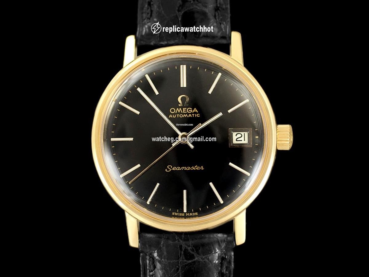 Omega Seamaster Mens watch Unisex Automatic Gold Steel 7736R 2