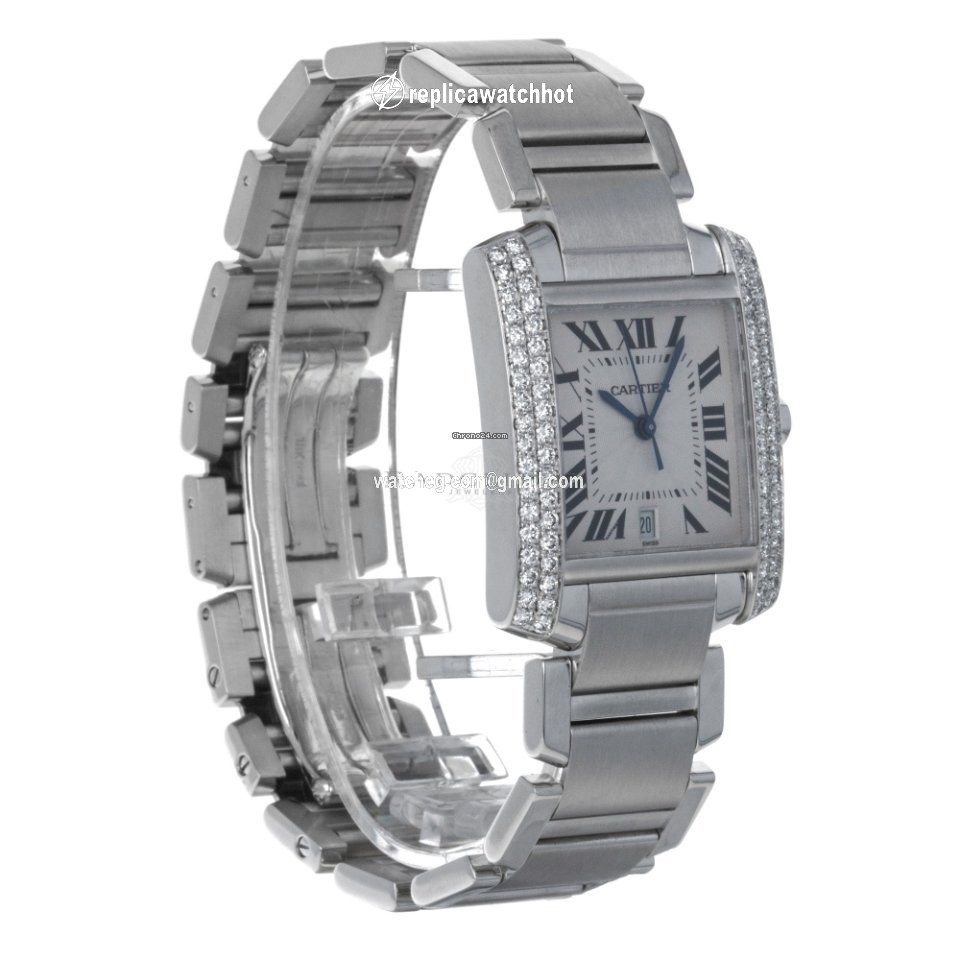 Cartier Tank Francaise Mens watch Unisex Automatic White gold 2366 2