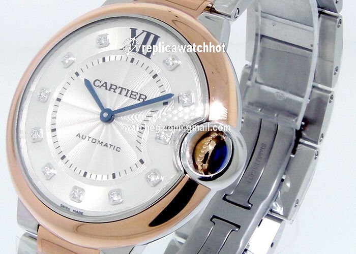 Cartier Ballon Bleu 36mm Womens watch Automatic Gold Steel W3BB0007 2