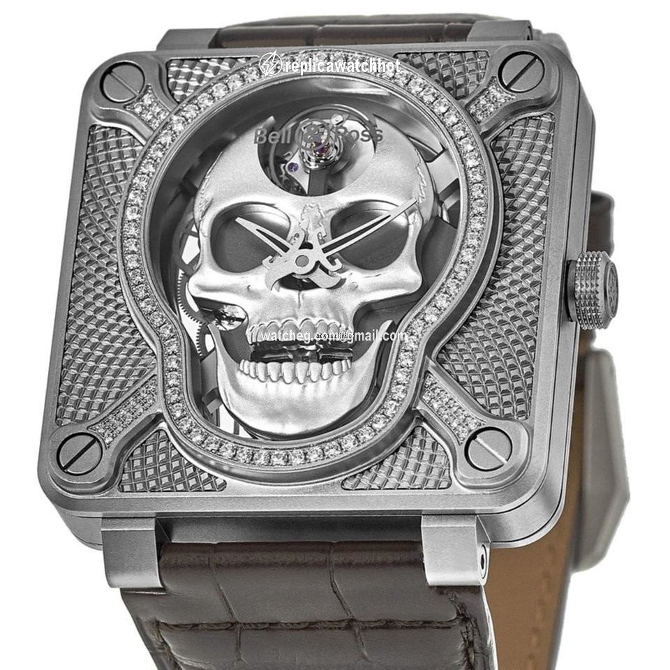 Bell & Ross BR 01 Mens watch Unisex Manual winding Steel BR01-SKULL-SK-FLD 2