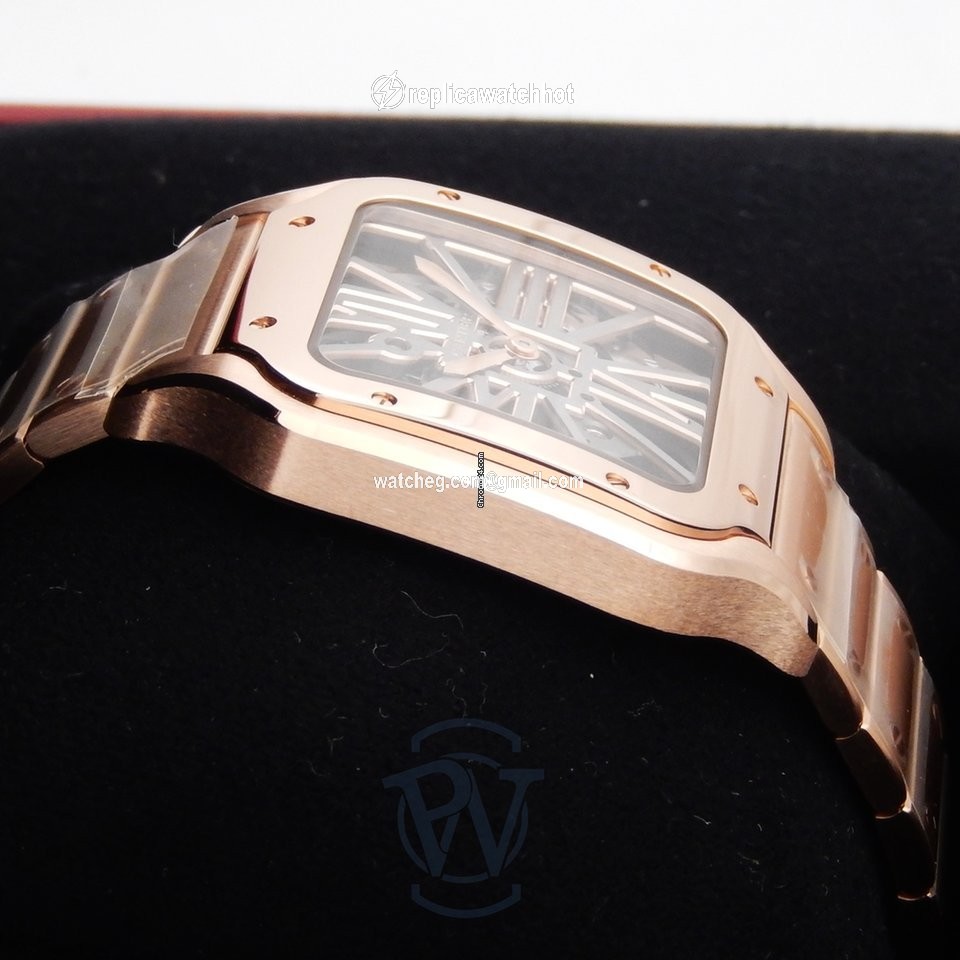 Cartier Santos Mens watch Unisex Manual winding Rose gold WHSA0008 2