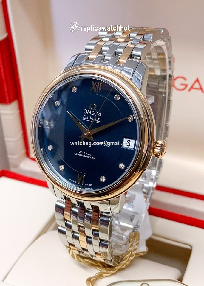 Omega De Ville Prestige Mens watch Unisex Automatic Gold Steel 424.20.33.20.53.001 2