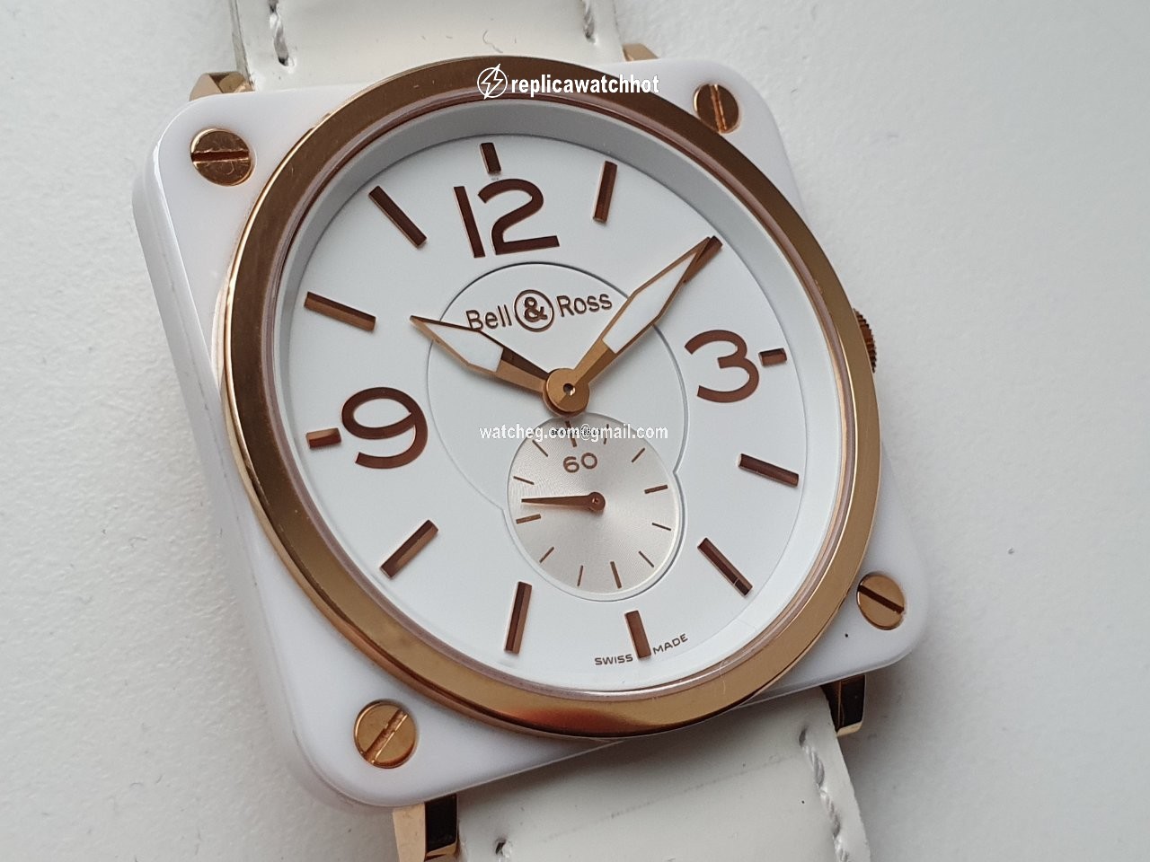 Bell & Ross BR S Mens watch Unisex Quartz Rose gold BRS-98-WCR 2