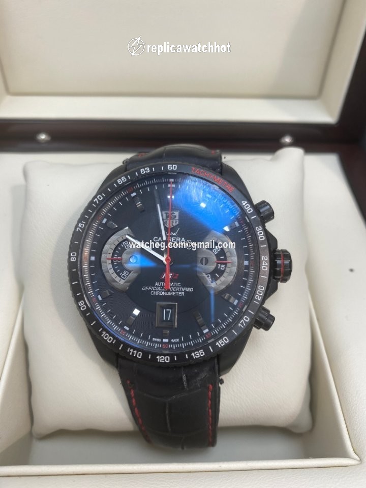 TAG Heuer Grand Carrera Mens watch Unisex Automatic Titanium CAV518B.FC6237 2