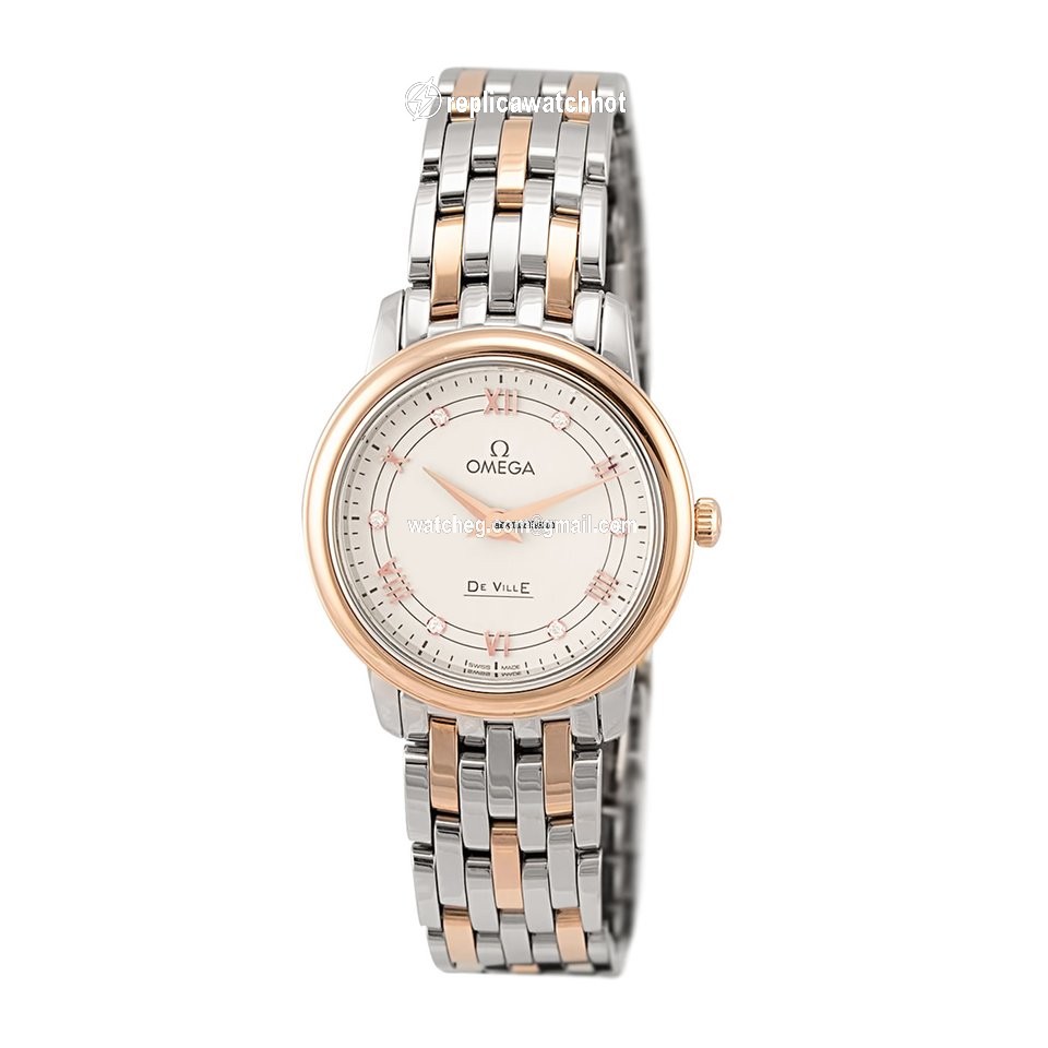 Omega De Ville Prestige Womens watch Quartz Gold Steel 424.20.27.60.52.003 2