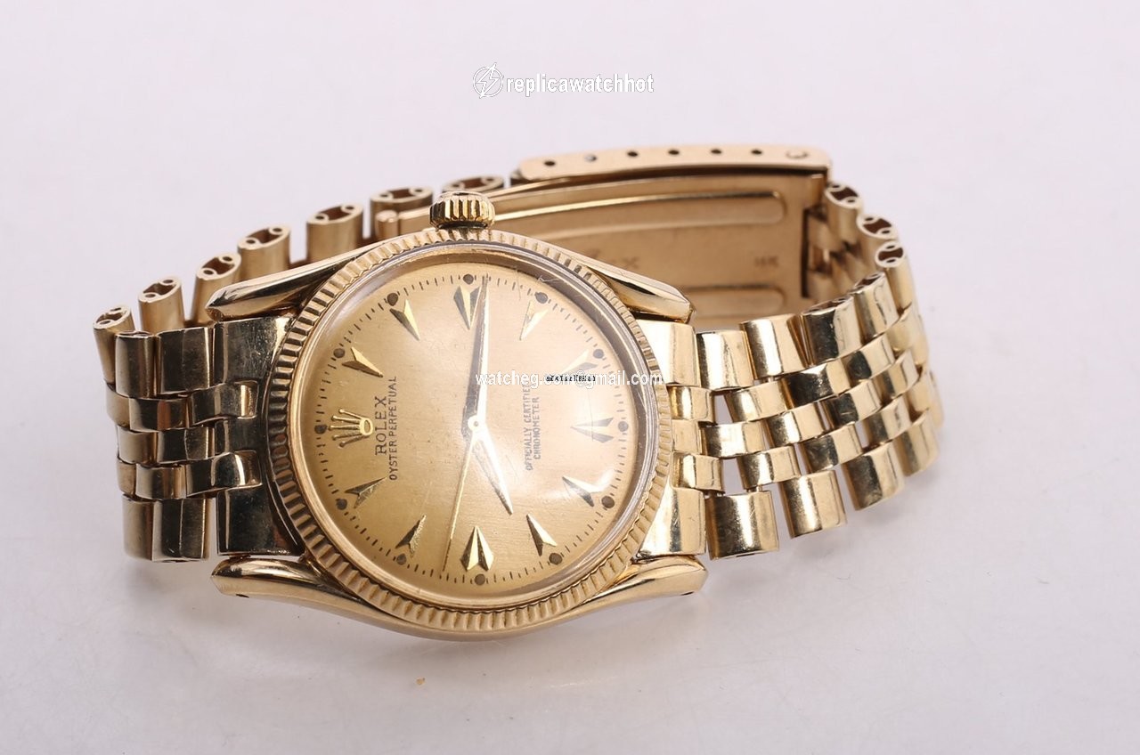 Rolex Oyster Perpetual 34 Mens watch Unisex Yellow gold Automatic 6593 2