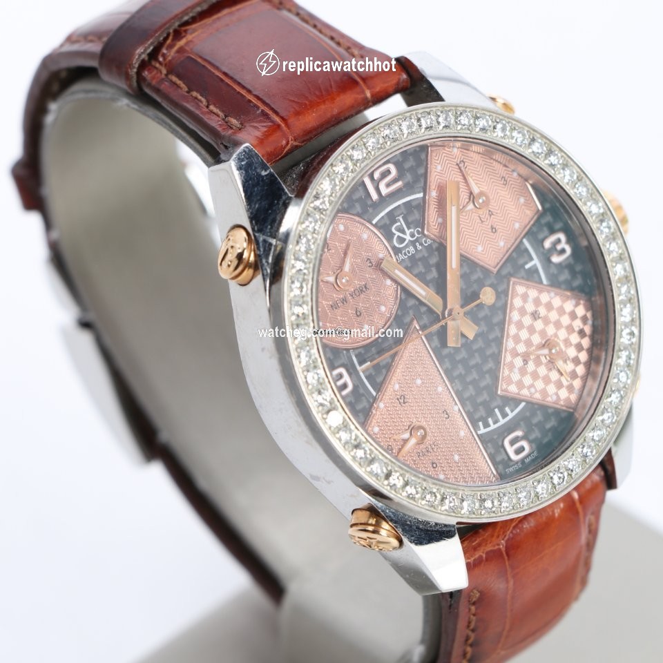 Jacob & Co. Five Time Zone Mens watch Unisex Quartz Steel JCM115DA 2