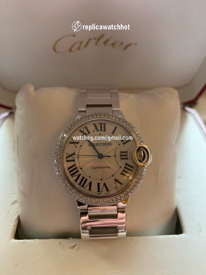Cartier Ballon Bleu 36mm Womens watch Automatic White gold WJBB0008 2