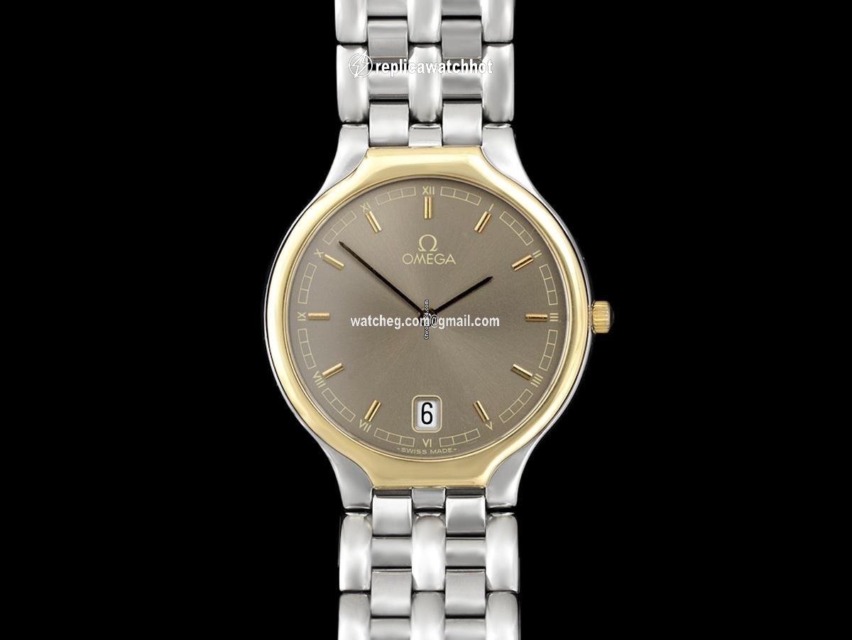 Omega De Ville Mens watch Unisex Quartz Gold Steel 7458 2