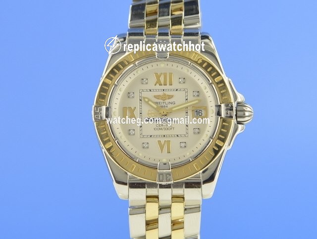 Breitling Cockpit Lady Womens watch Quartz Gold Steel D71356 2