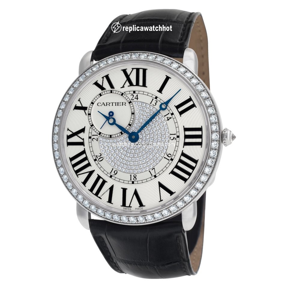 Cartier Ronde Louis Cartier Mens watch Unisex Manual winding White gold WR007004 2