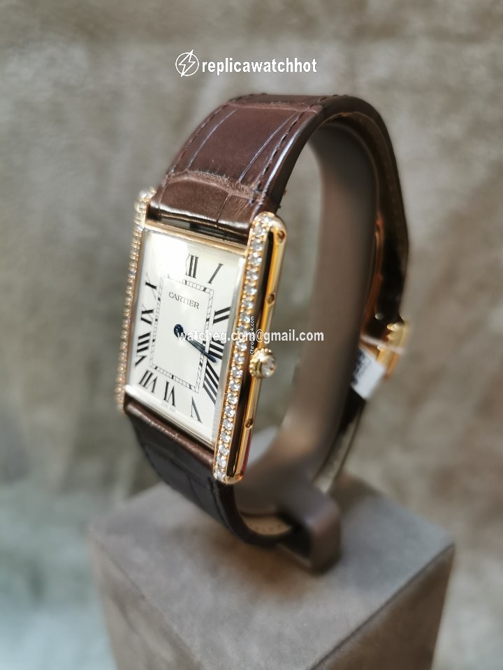 Cartier Tank Louis Cartier Mens watch Unisex Manual winding Rose gold wt200005 2