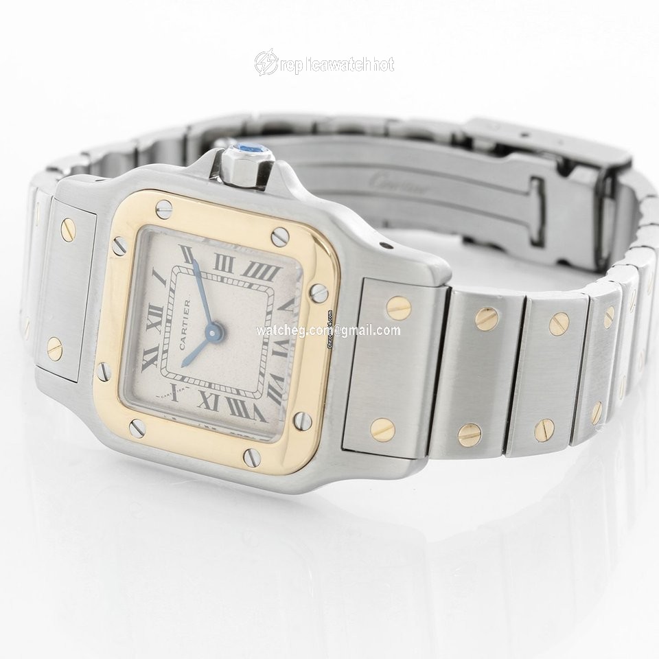 Cartier Santos Galbee Womens watch Quartz Gold Steel 16336 2