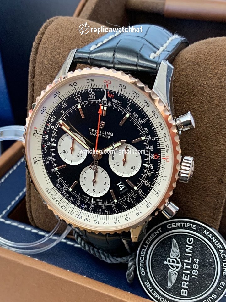 Breitling Navitimer 01 (46 MM) Mens watch Unisex Automatic Gold Steel UB0127211B1P1 2