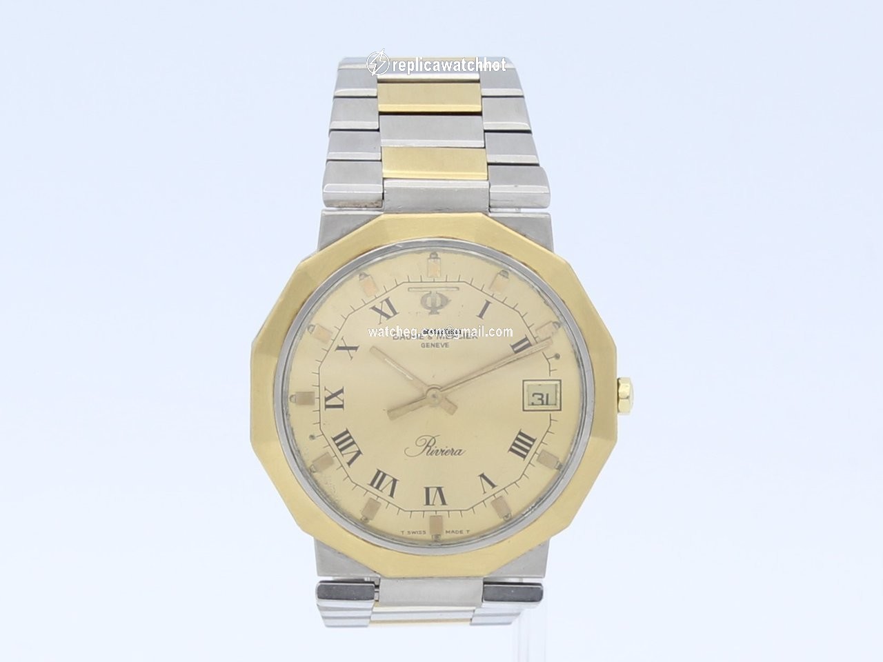 Baume & Mercier Riviera Mens watch Unisex Quartz Gold Steel A51120.018 2