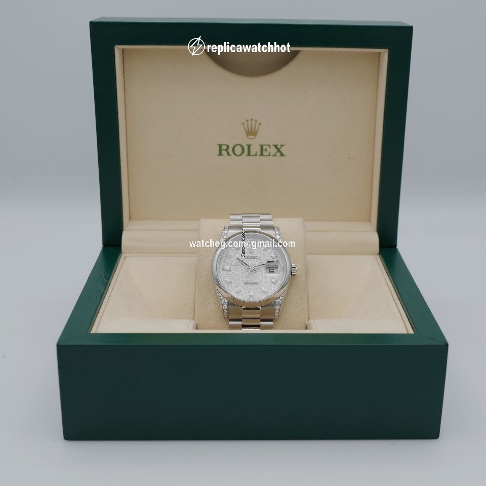 Rolex Day-Date 36 Mens watch Unisex Platinum Automatic 118296 2