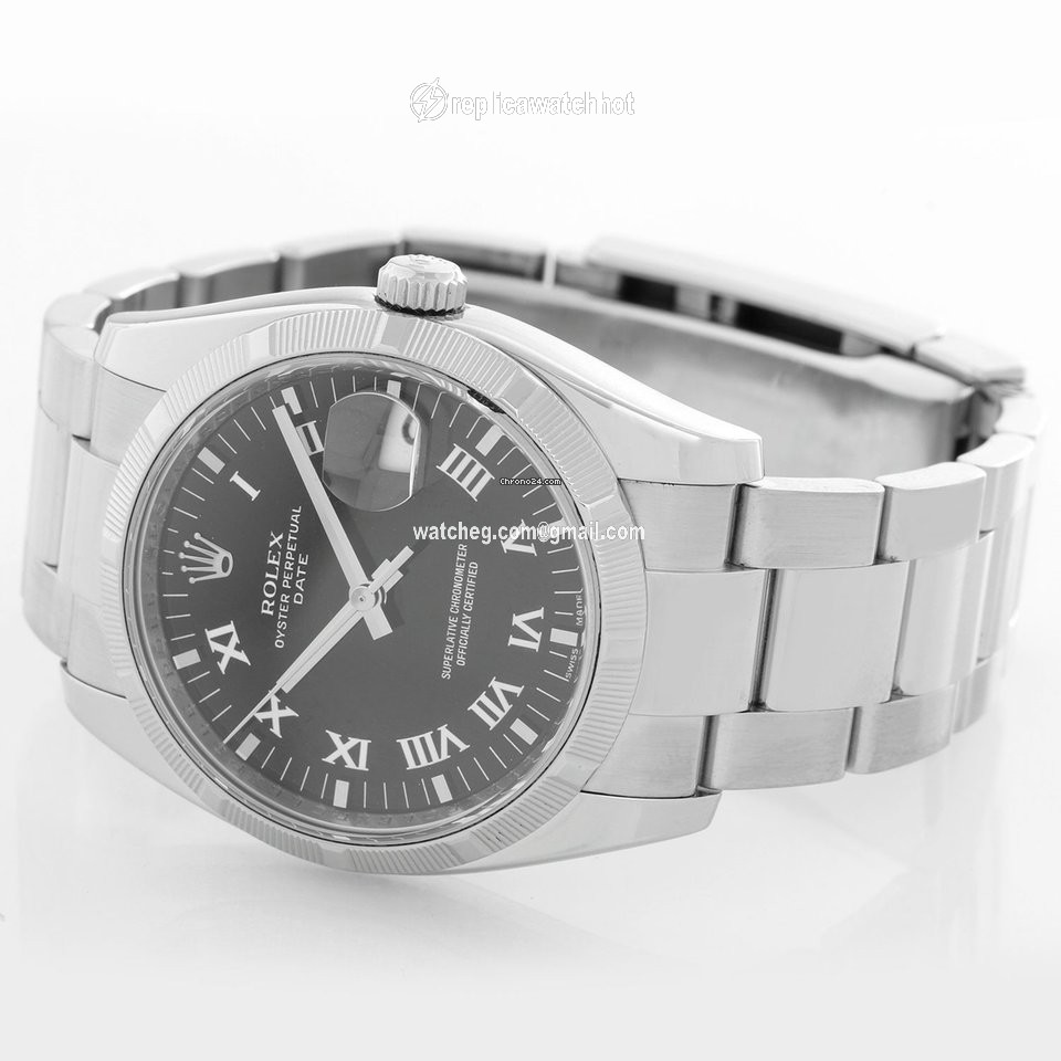 Rolex Oyster Perpetual Date Mens watch Unisex Steel Automatic 115210 2