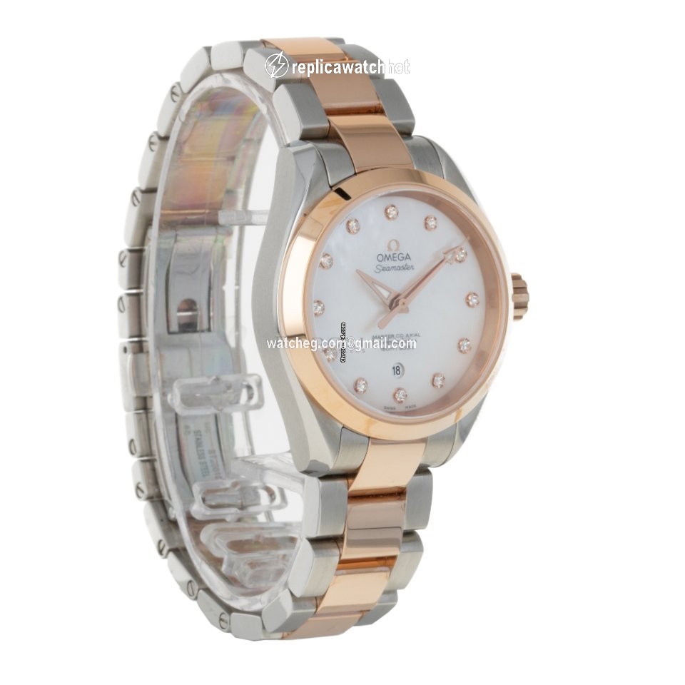 Omega Seamaster Aqua Terra Womens watch Automatic Gold Steel 231.20.34.20.55.001 2