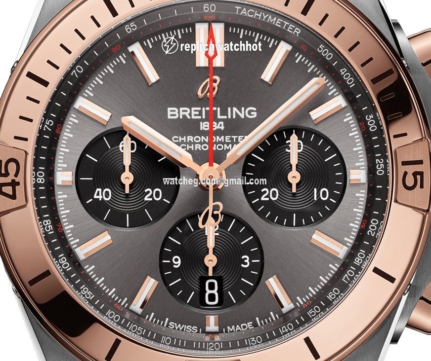 Breitling Chronomat Mens watch Unisex Automatic Gold Steel UB0134101B1U1 2